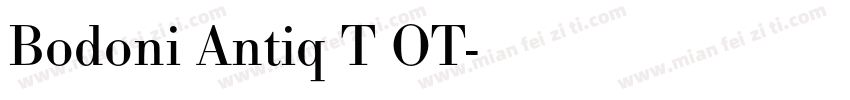 Bodoni Antiq T OT字体转换